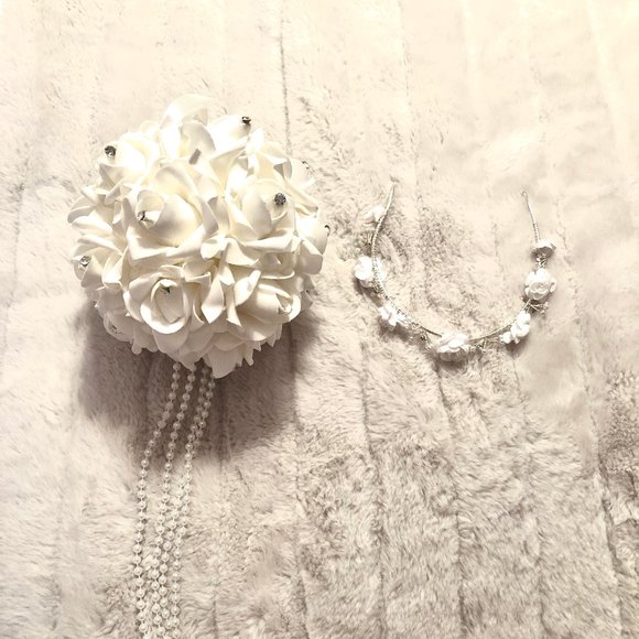 Flower Girl Crown and Floral Ball - Picture 8 of 14